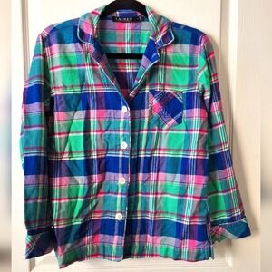 Lauren Ralph Lauren Flannel Sleep Shirt – Plaid – Women's Size S Loungewear